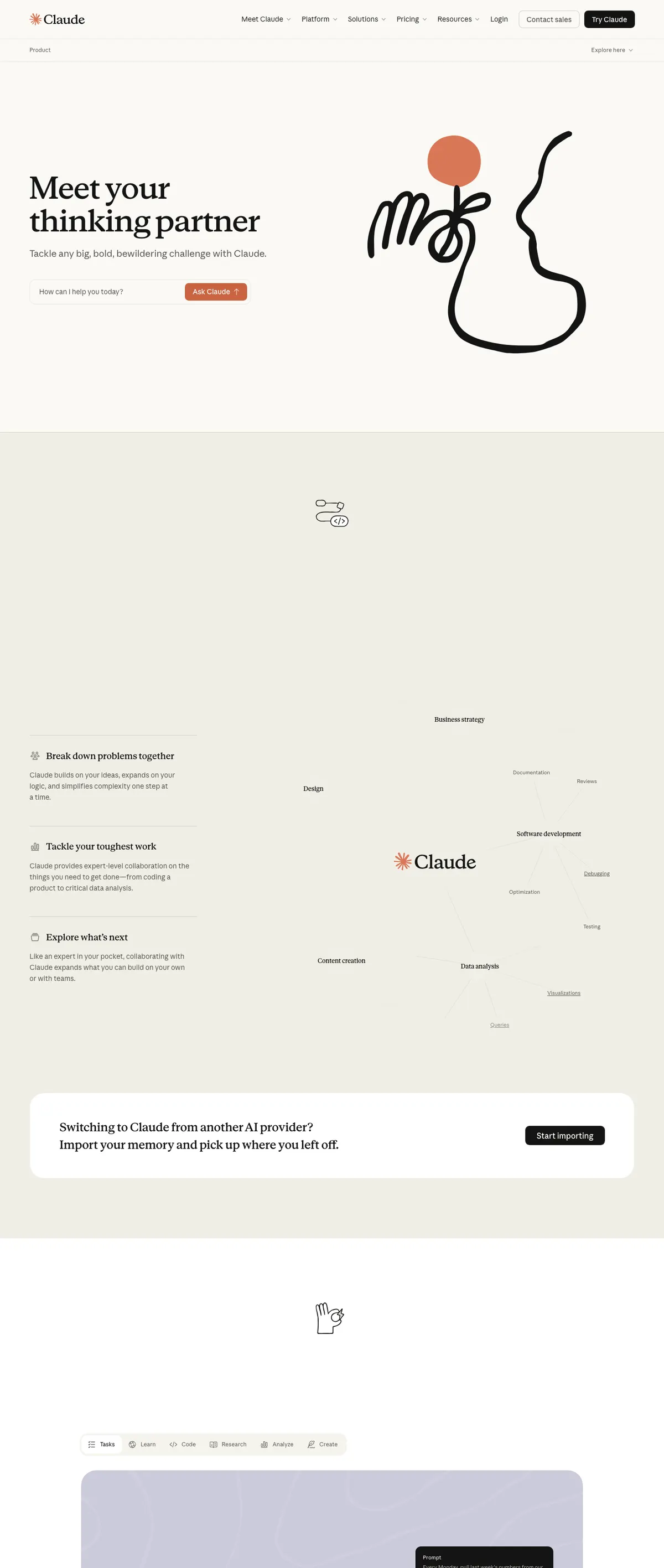 Anthropic landing page