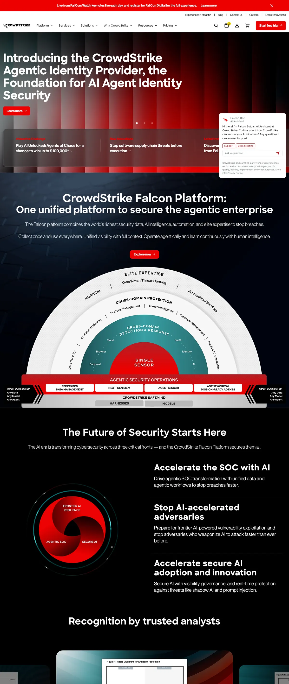 CrowdStrike landing page