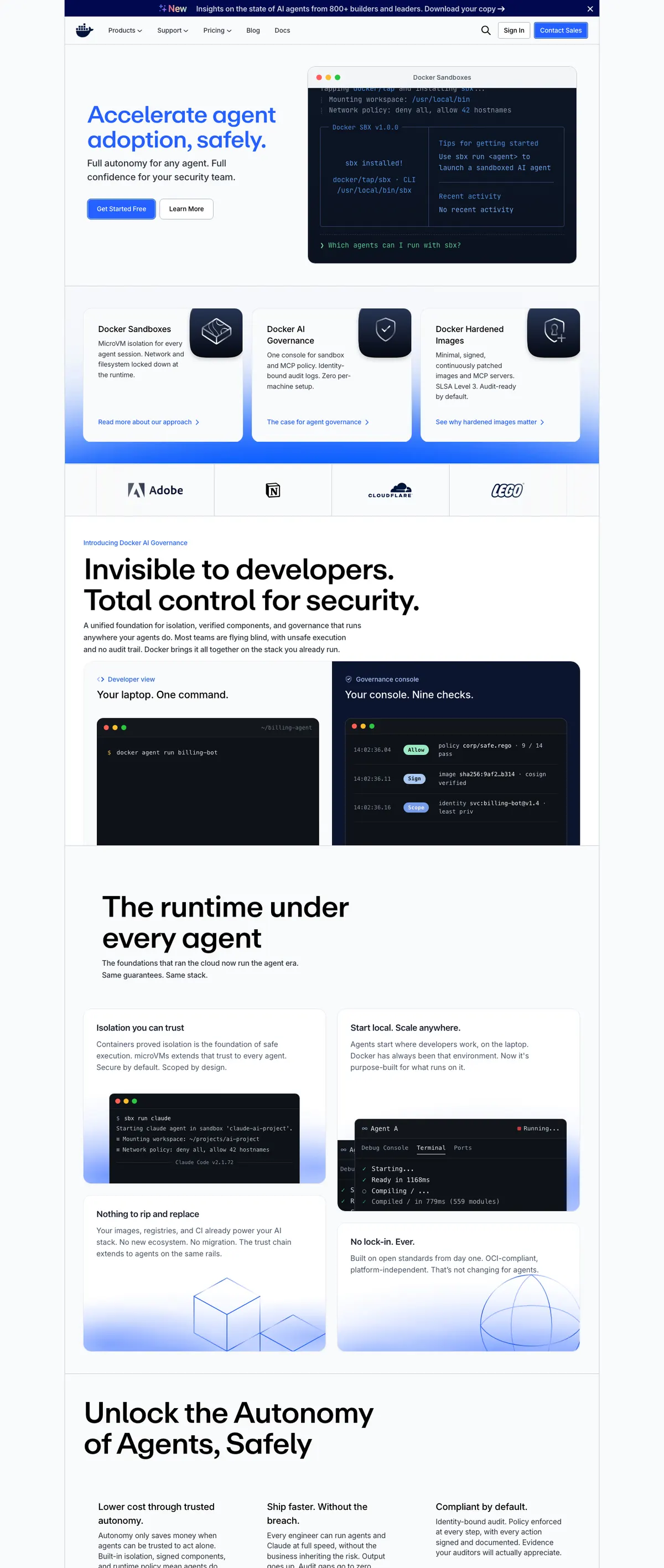 Docker landing page