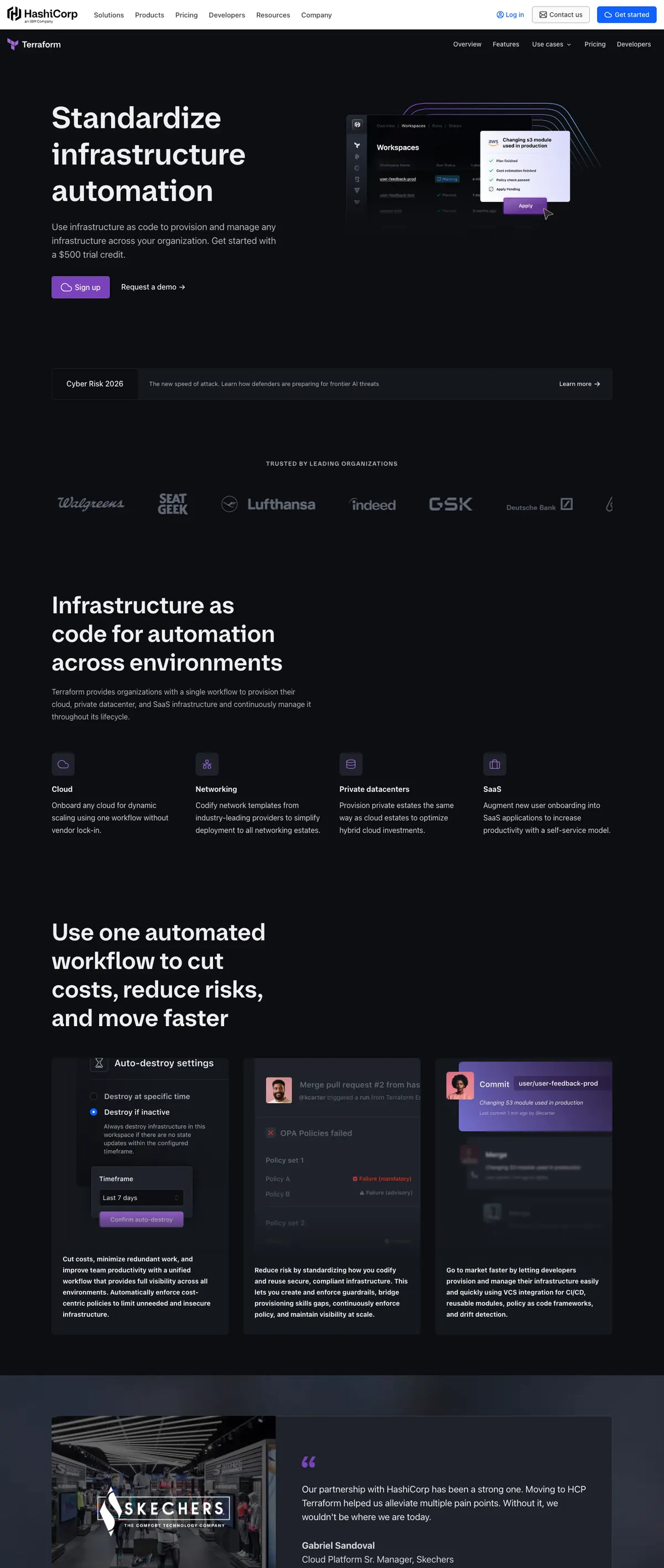 Terraform landing page