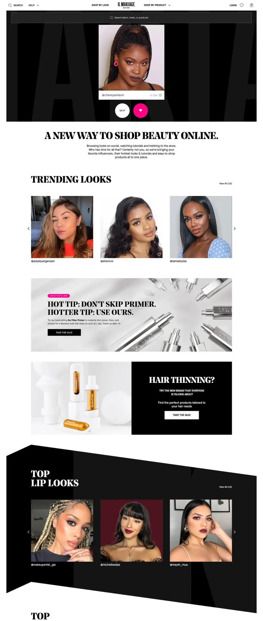 IL MAKIAGE landing page