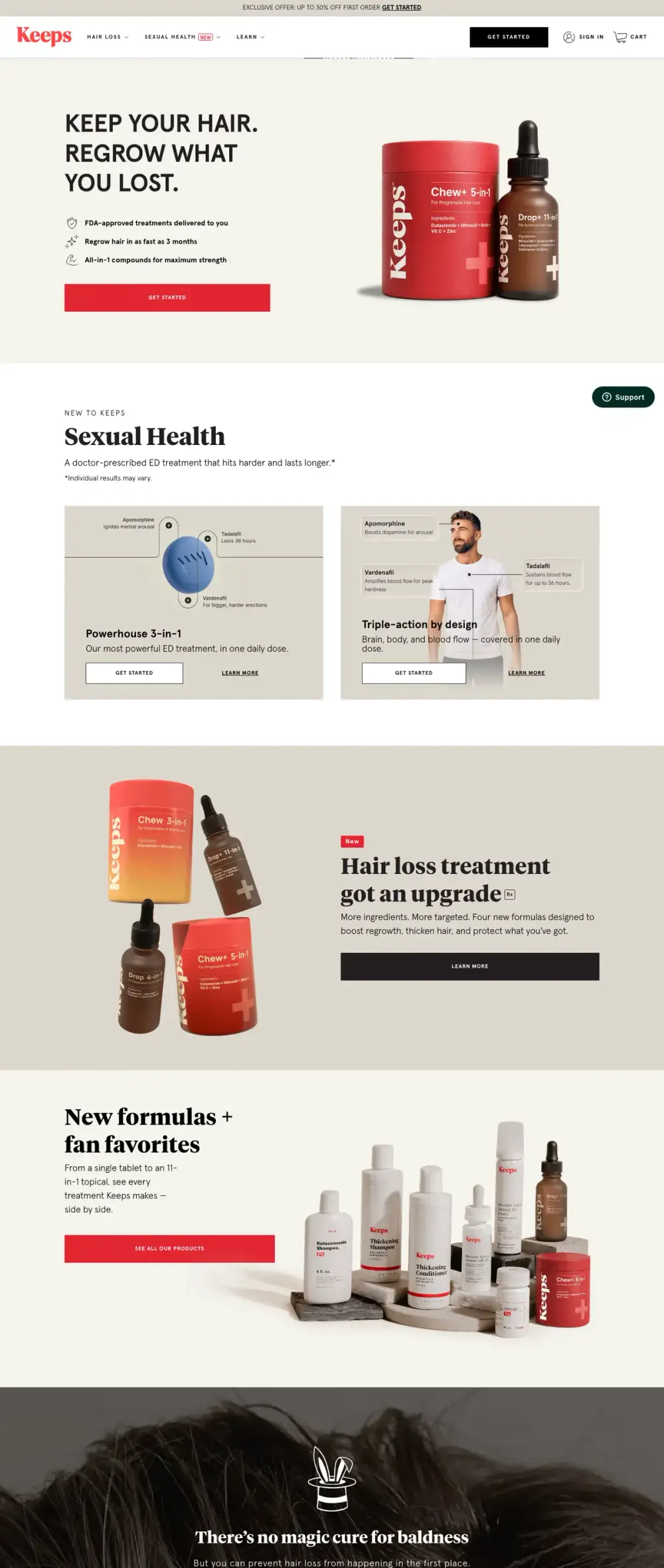 Keeps landing page
