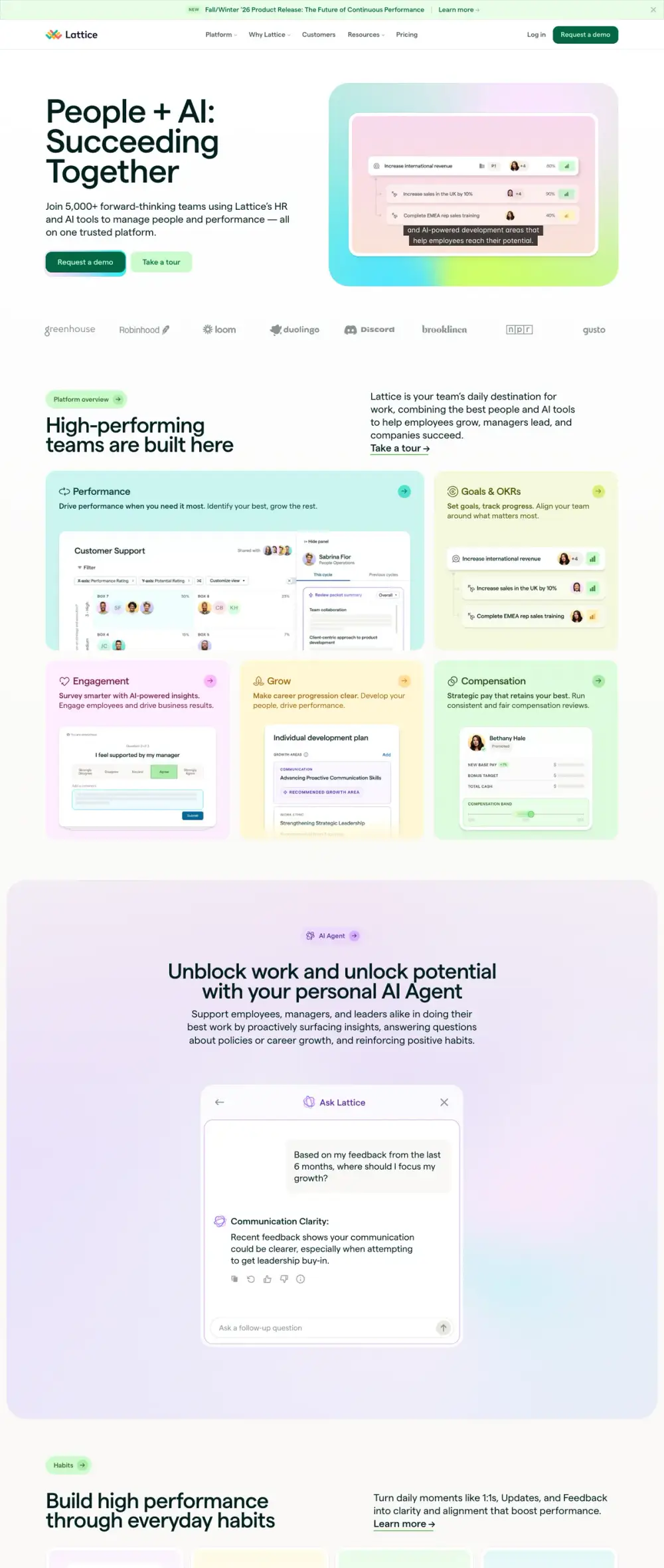 Lattice landing page