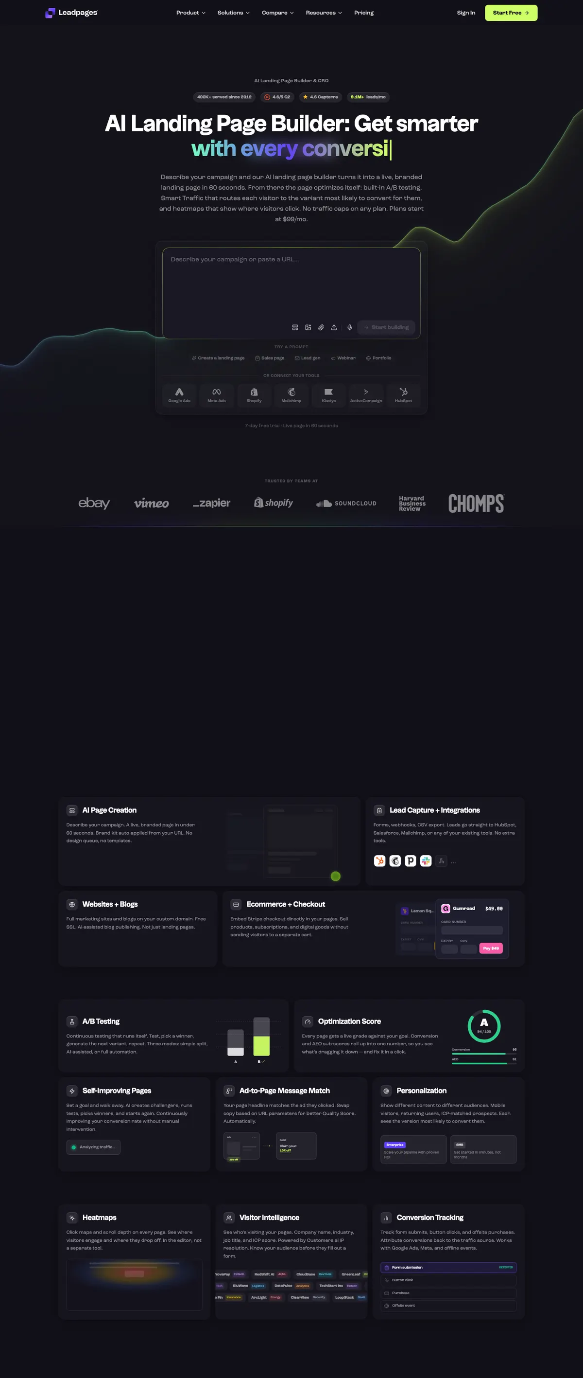 Leadpages landing page