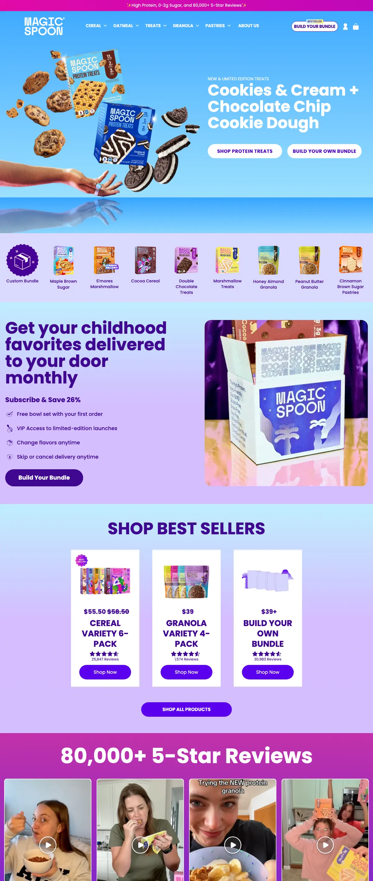 Magic Spoon landing page