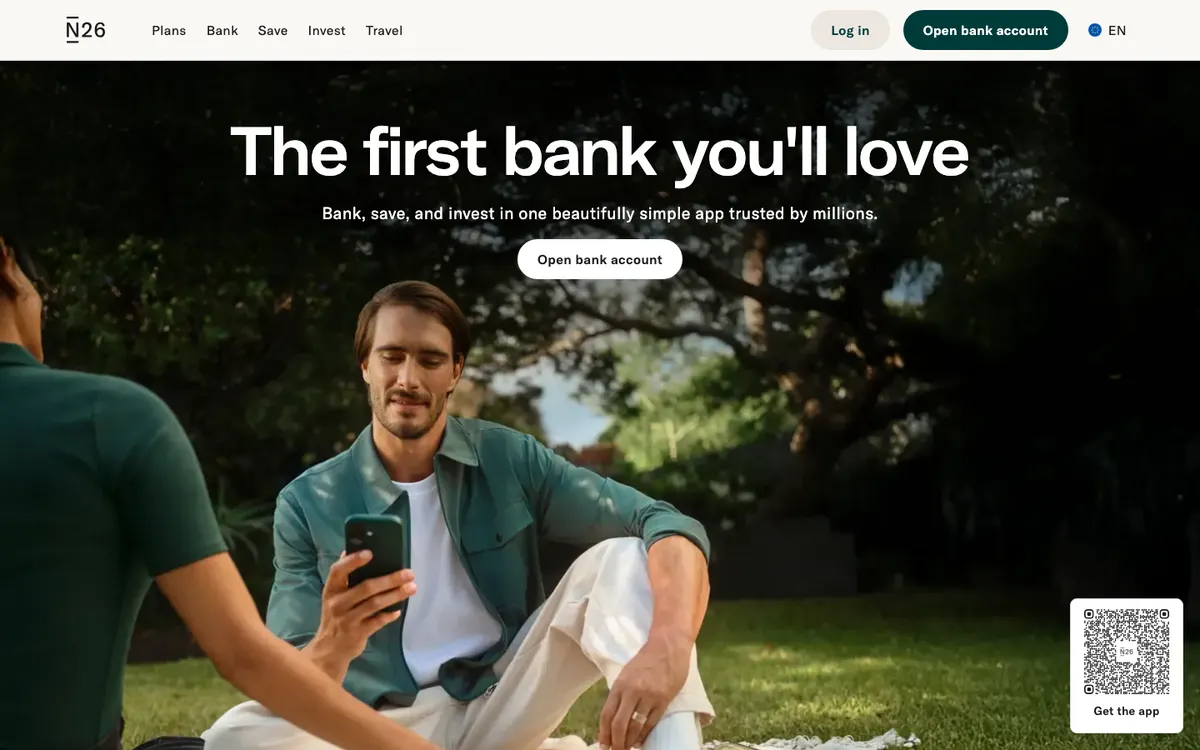 N26 landing page