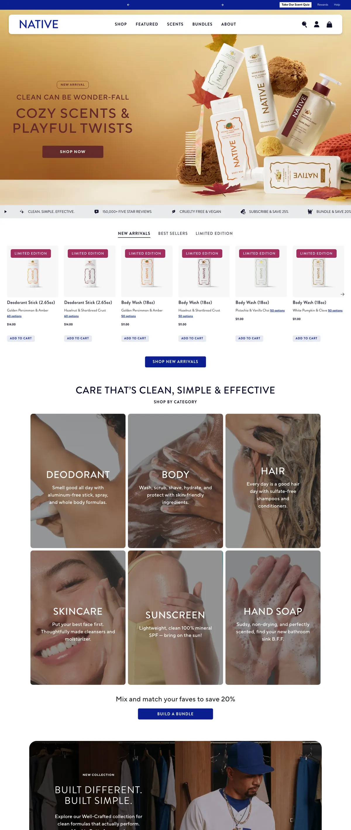 Native landing page