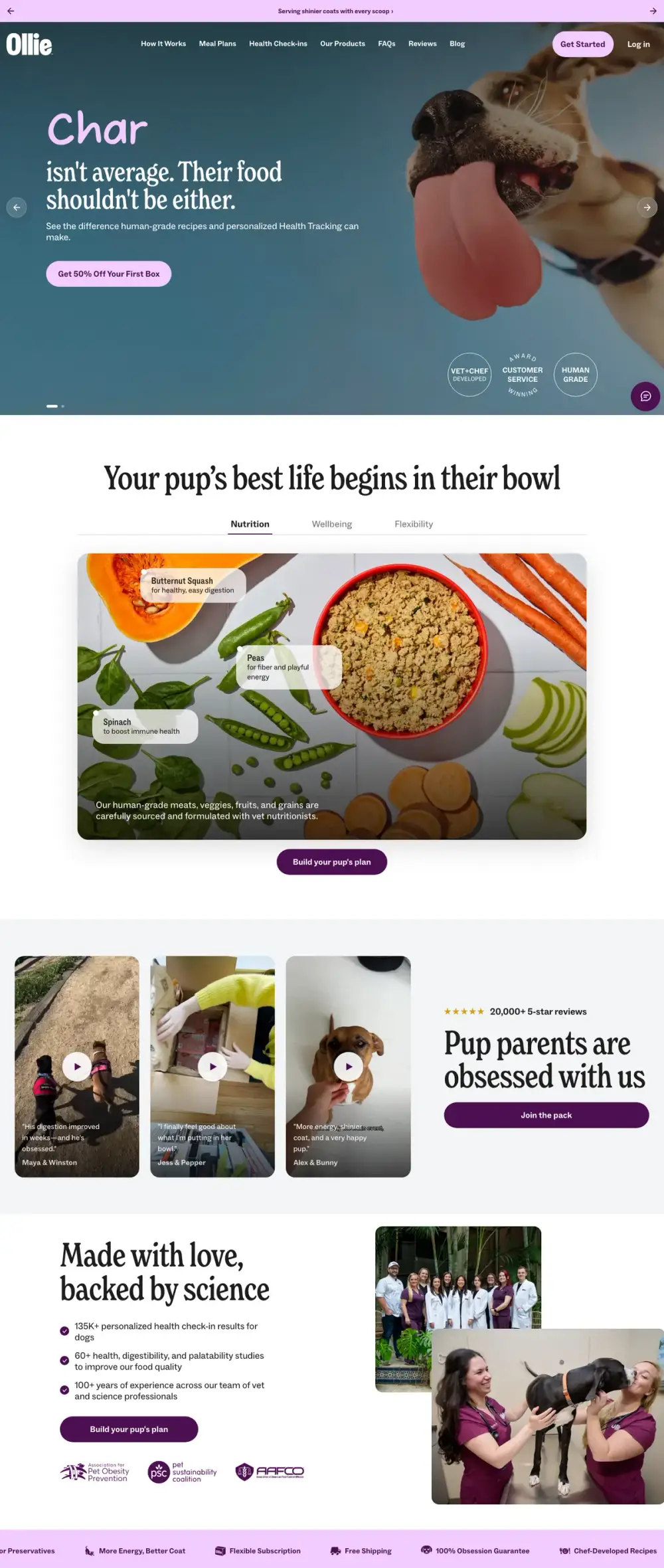 Ollie landing page