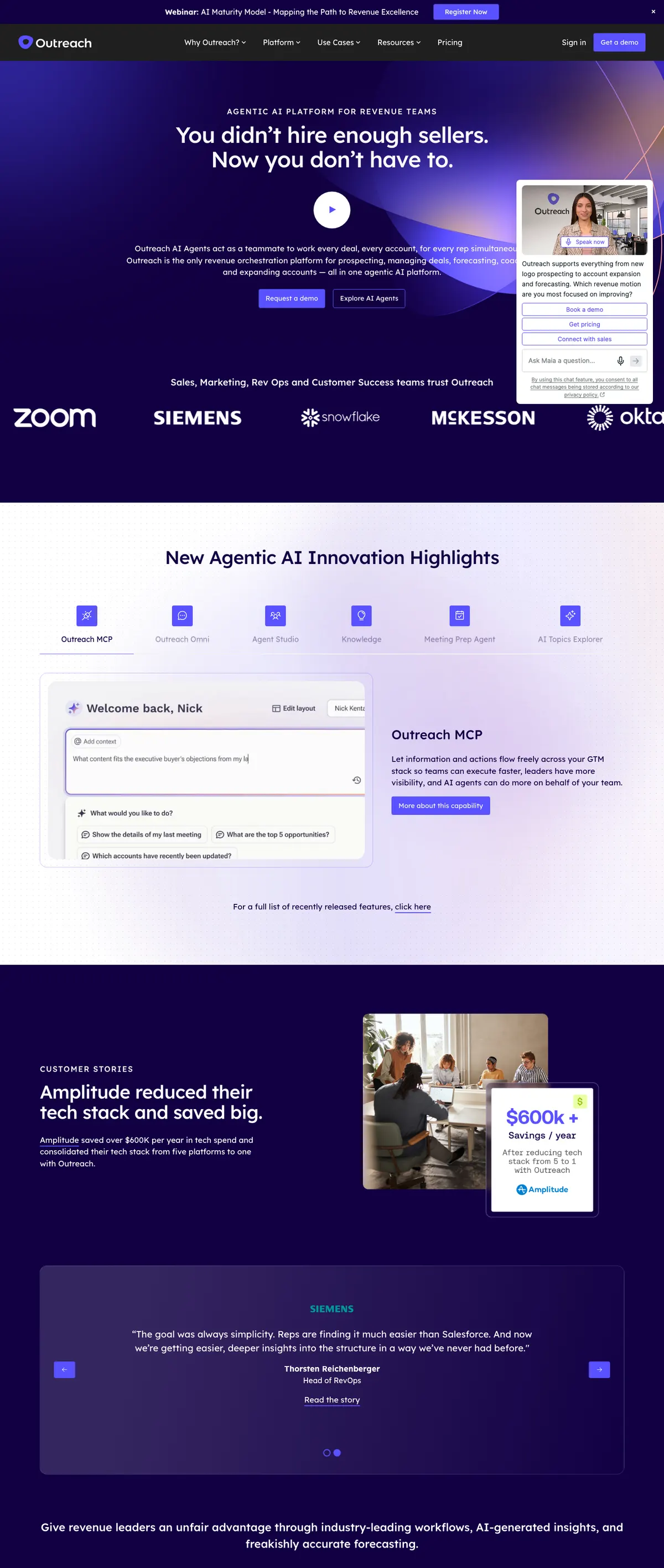 Outreach landing page