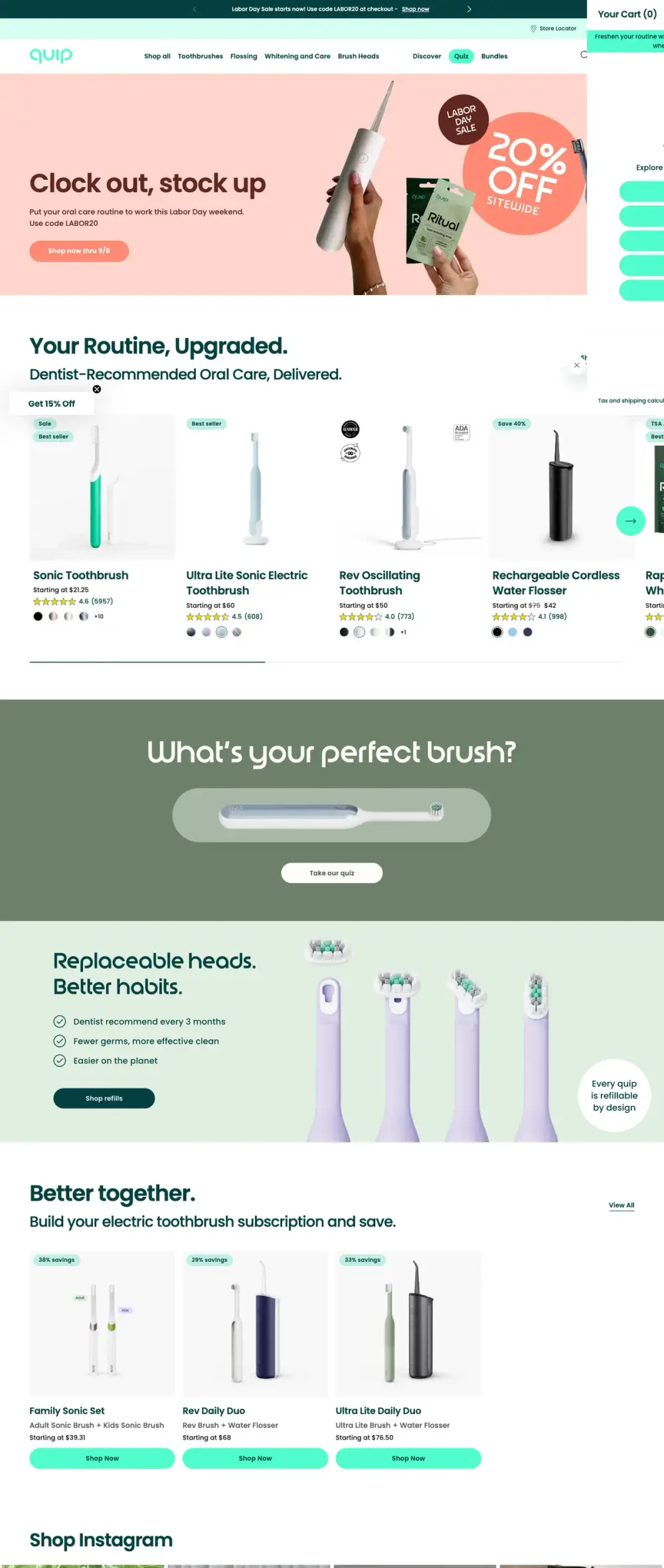 quip landing page