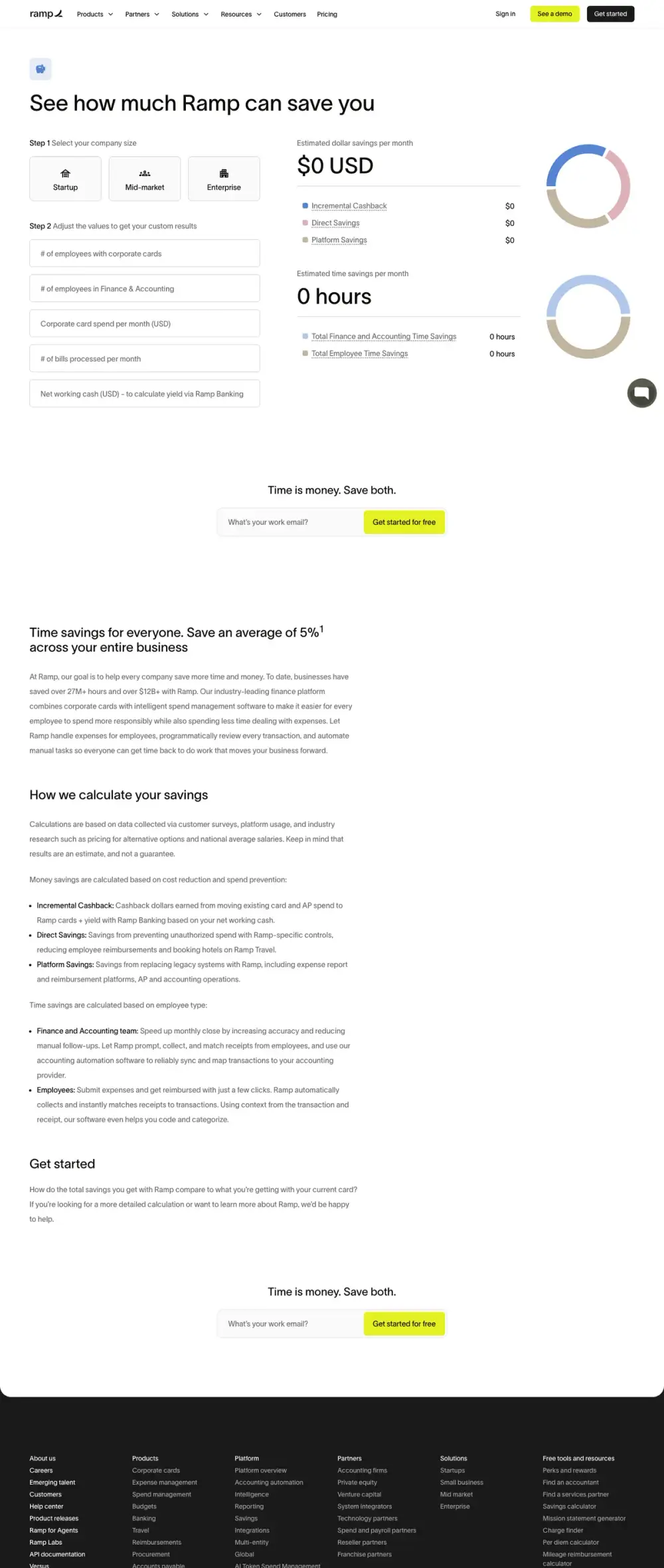 Ramp landing page