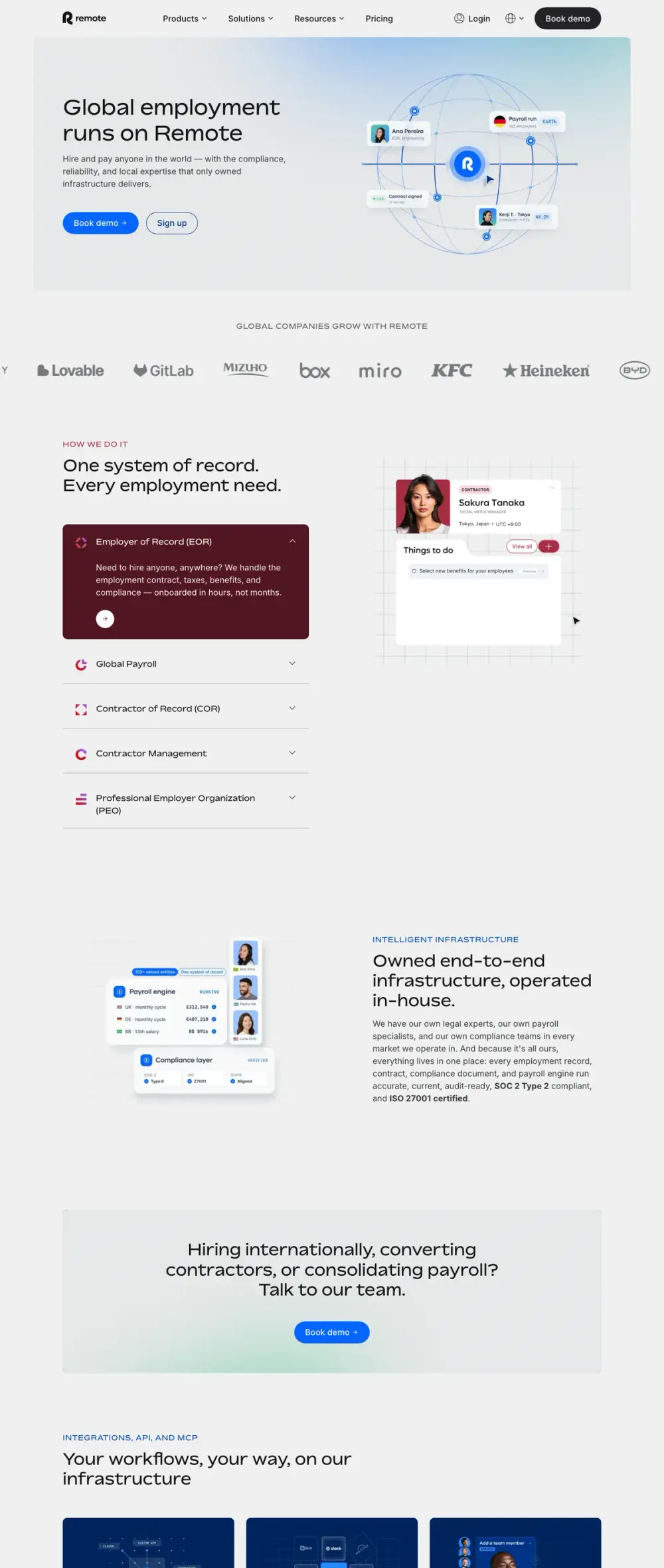 Remote landing page
