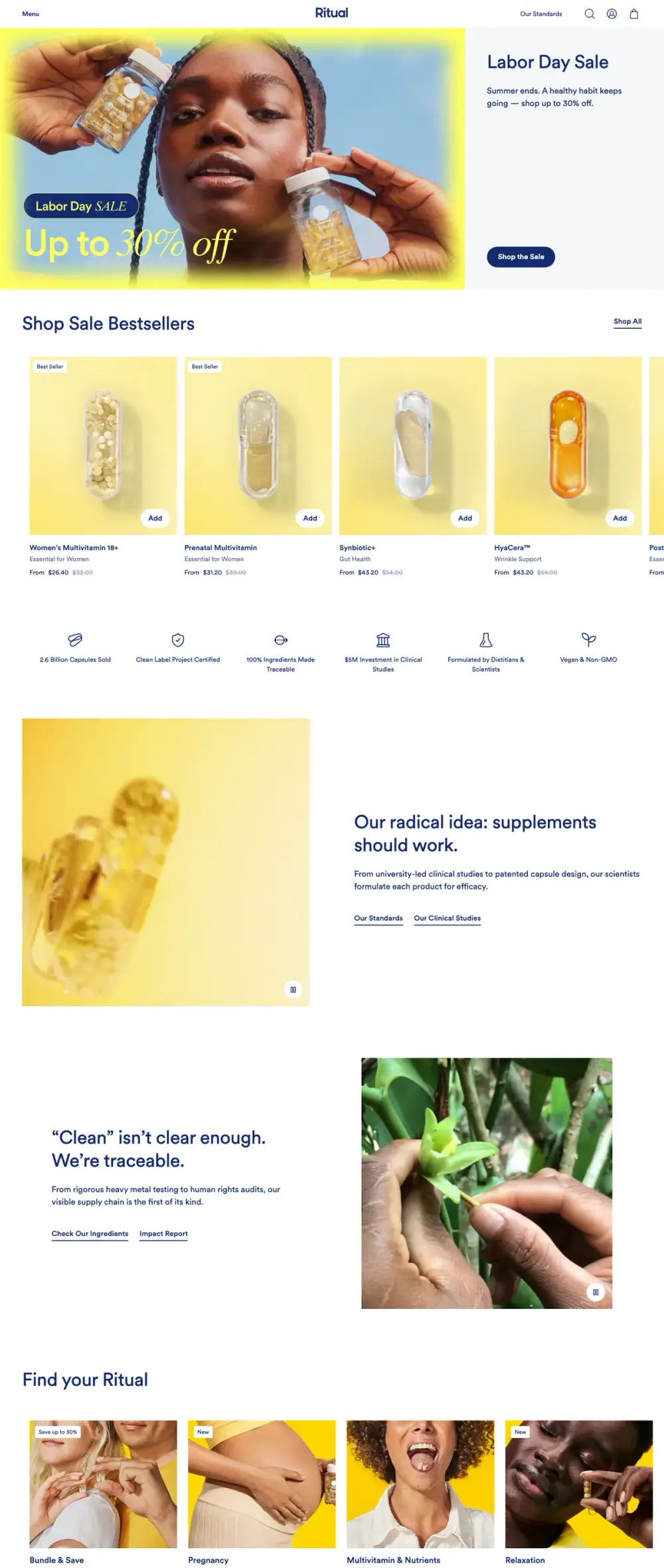 Ritual landing page