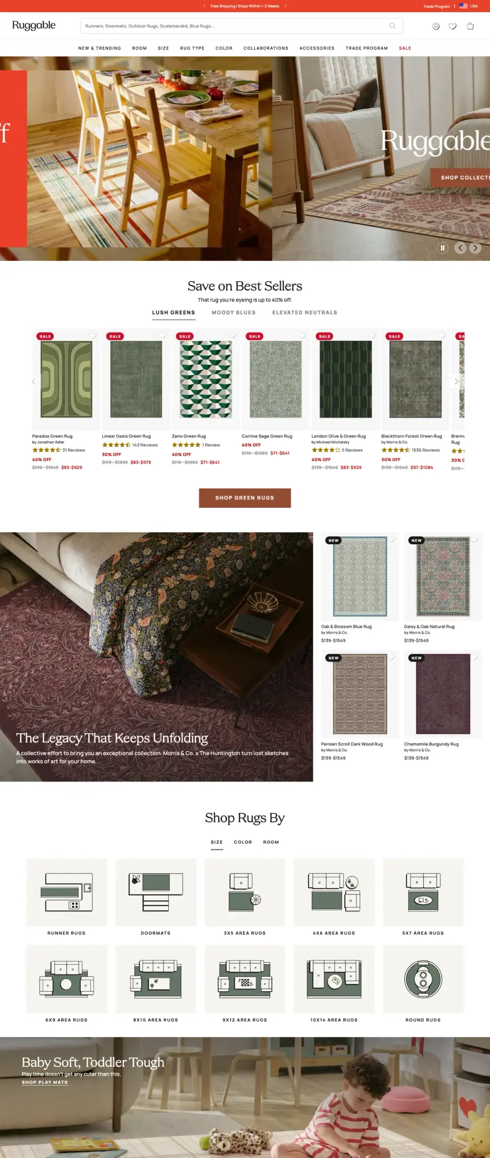 Ruggable landing page