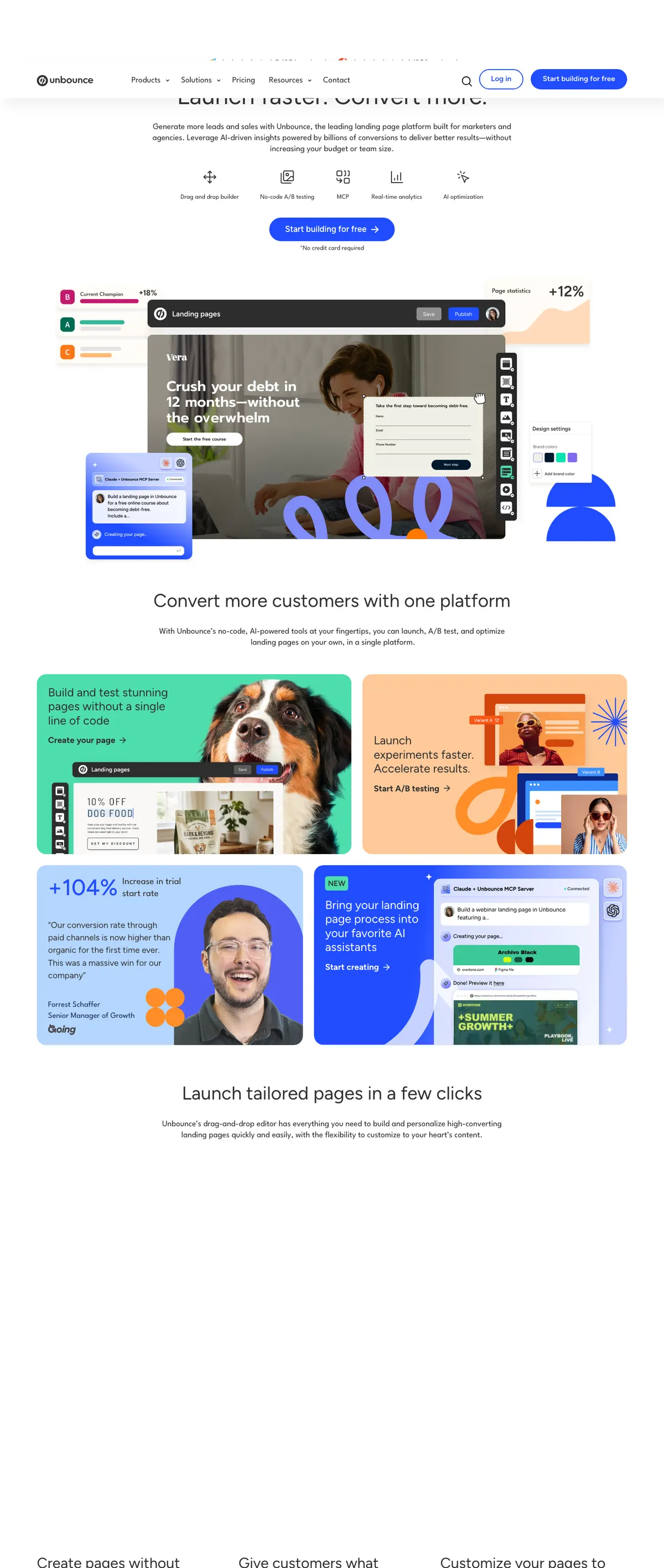 Unbounce landing page