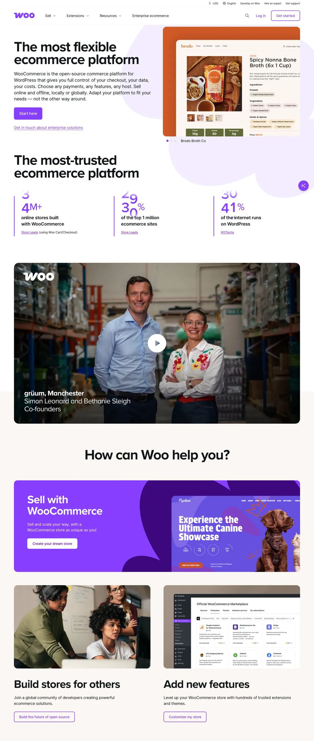 WooCommerce landing page