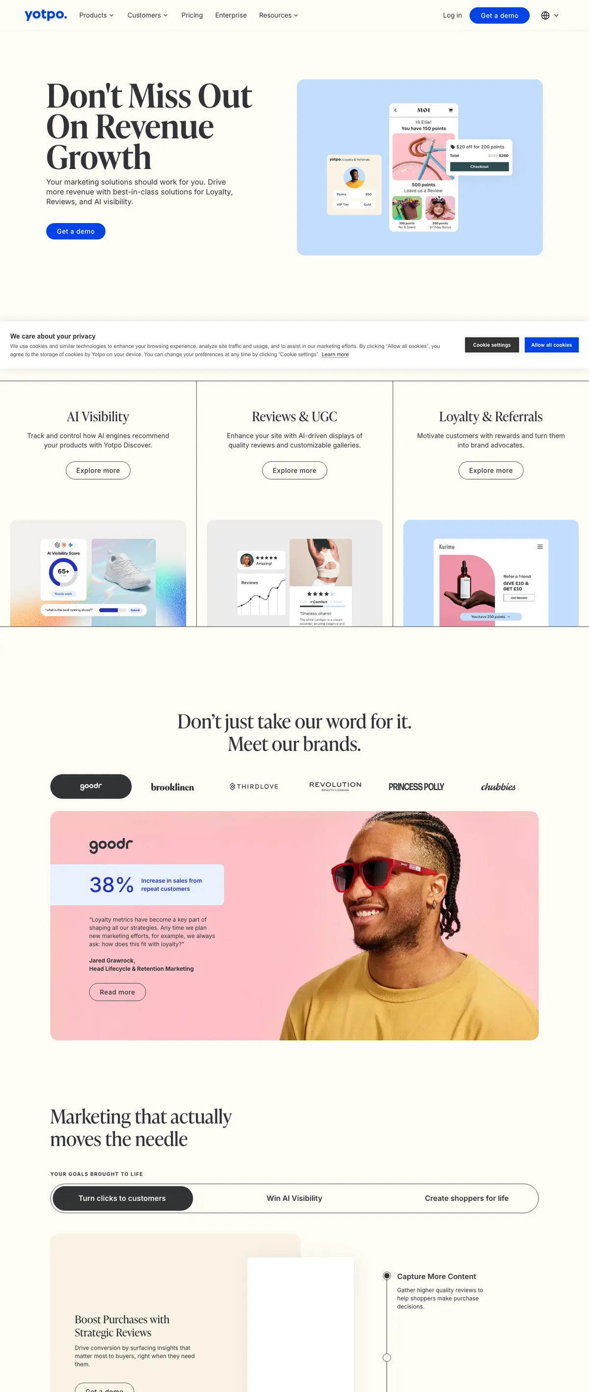 Yotpo landing page
