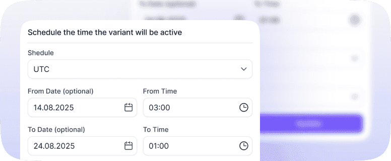 Variant scheduling illustration